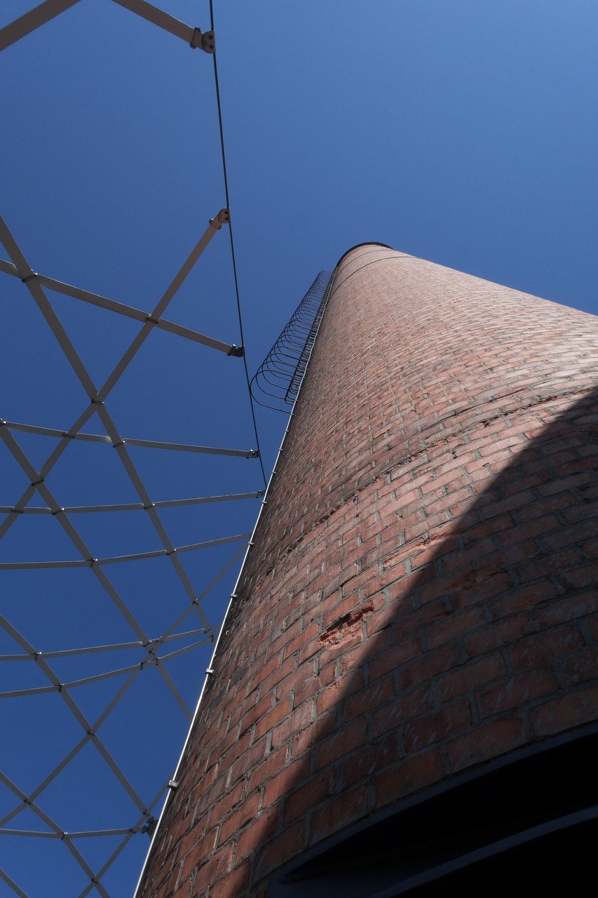 chimney, factory chimney, factory, industry, industrial plant, work, production, industrial monument